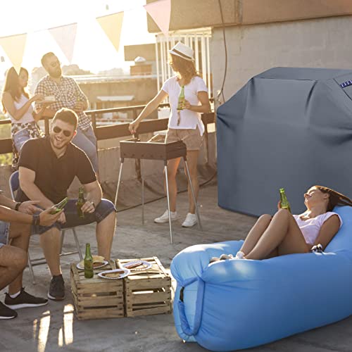 CUSSIOU Grill Cover 600D Heavy Duty, Universal Fit Waterproof BBQ Grill Protector with Adjustable Straps, Weatherproof Outdoor Oven Cover for All Seasons - Image 4