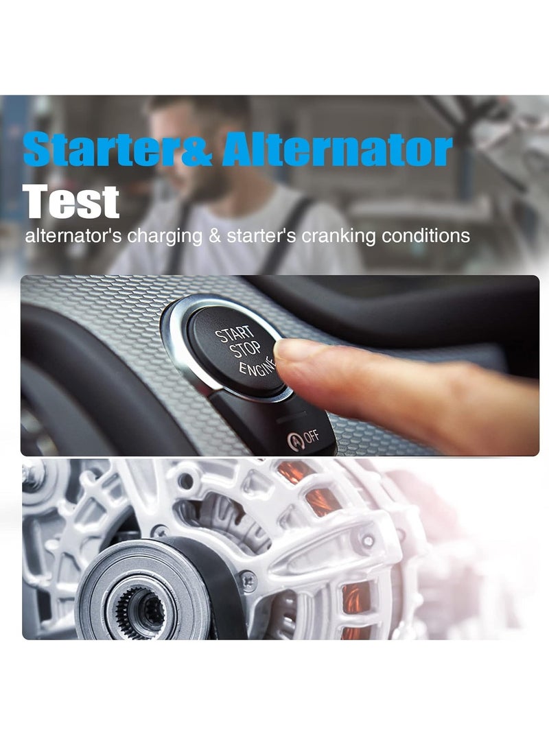 Lancol - Car Trucks Battery Tester 12V/24V Battery Load Tester 40-2000CCA Alternator Battery Tester Automotive Battery Analyzer Checker Cranking Charging Test Tool for Car/SUV/Light Truck with Flooded AGM Gel - Image 1