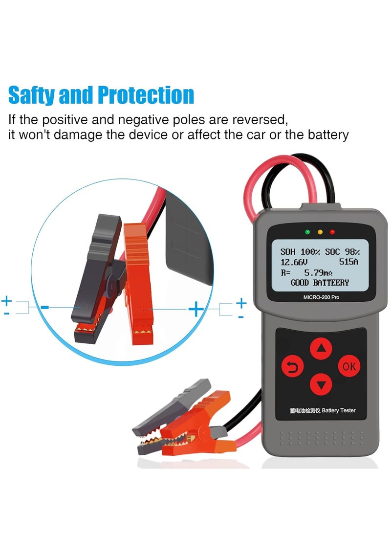 Lancol - Car Trucks Battery Tester 12V/24V Battery Load Tester 40-2000CCA Alternator Battery Tester Automotive Battery Analyzer Checker Cranking Charging Test Tool for Car/SUV/Light Truck with Flooded AGM Gel - Image 1
