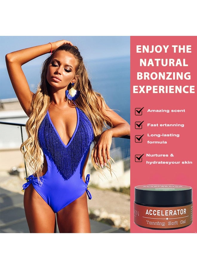AIXIN Accelerator Tanning Soft Gel, Tan Accelerator for Sunbed,Watermelon Tan Enhancers & Accelerators,Self-Tanning Soft Gel,Tanning Cream for Natural Brown,Tanning Moisturiser,Sun Bed Tanning Accelerator,High Moisturizing & Refreshing 100g - Image 5
