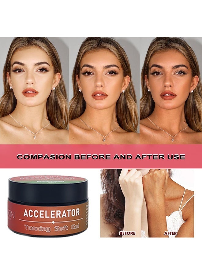 AIXIN Accelerator Tanning Soft Gel, Tan Accelerator for Sunbed,Watermelon Tan Enhancers & Accelerators,Self-Tanning Soft Gel,Tanning Cream for Natural Brown,Tanning Moisturiser,Sun Bed Tanning Accelerator,High Moisturizing & Refreshing 100g - Image 4