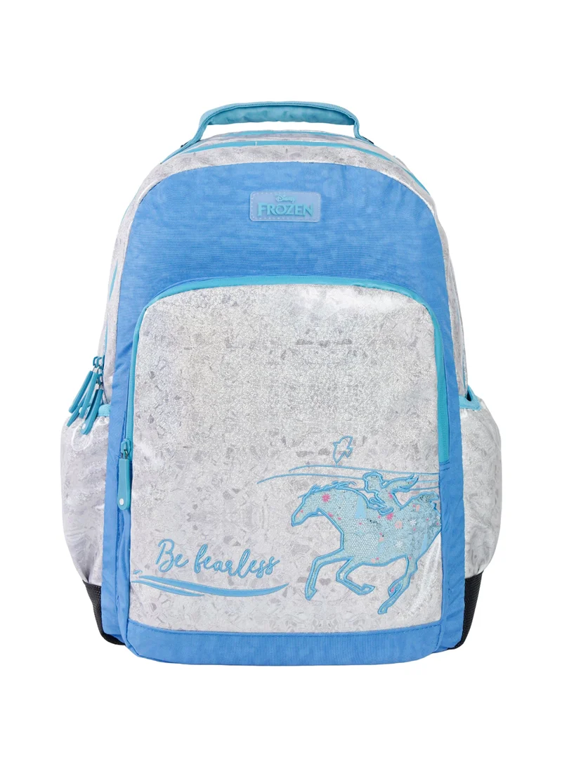 ديزني Disney Frozen Premium Backpack 17.5 Inch | Lightweight School Backpack | Durable Bookbag for Kids | Spacious Travel & School Backpack for Girls | Elsa & Anna Design | Water Resistant  | Girls School Bag