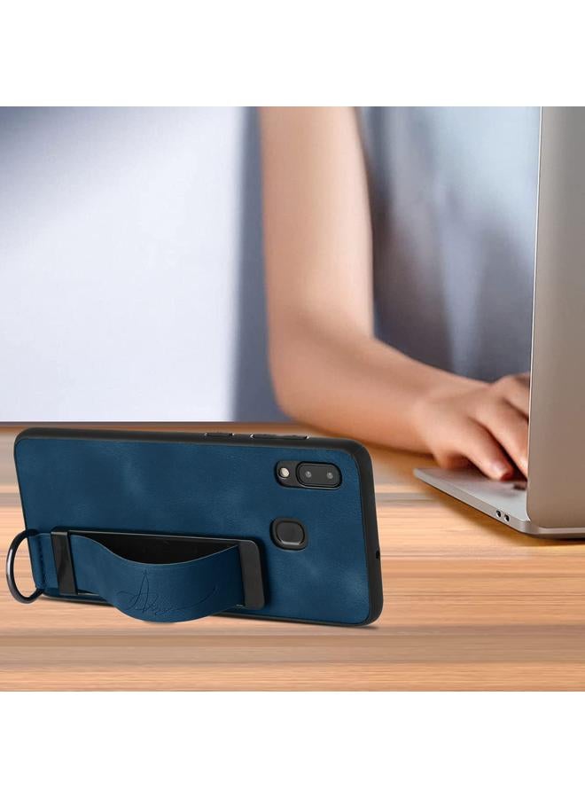 S-TOP Case For Samsung Galaxy A20e Wristband Holder Leather Back Phone Case - Image 4