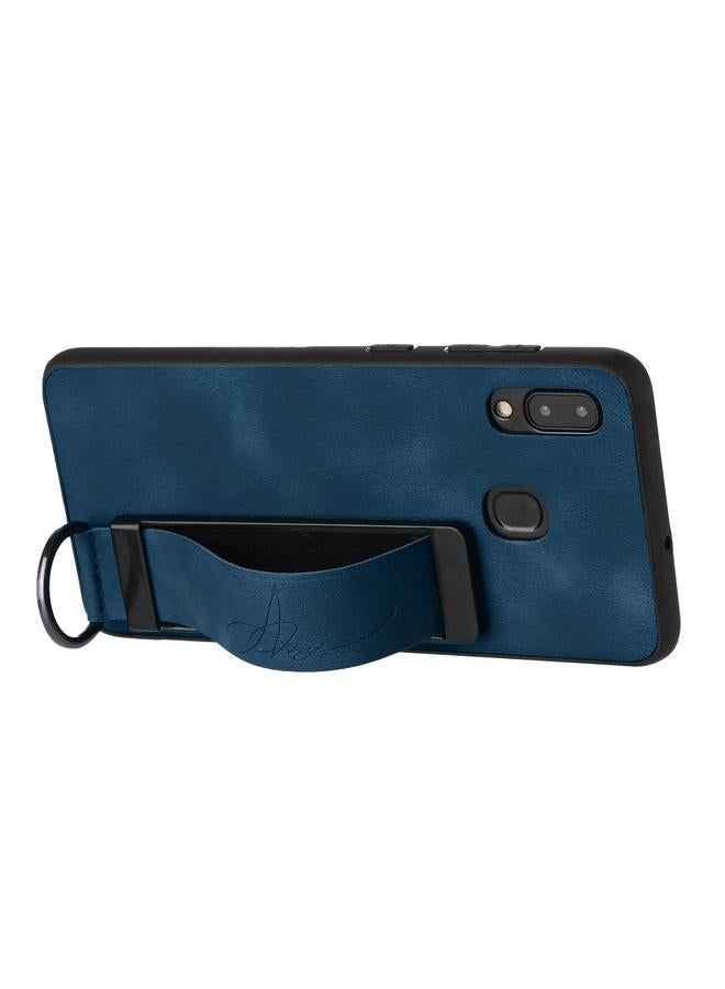 S-TOP Case For Samsung Galaxy A20e Wristband Holder Leather Back Phone Case - Image 3