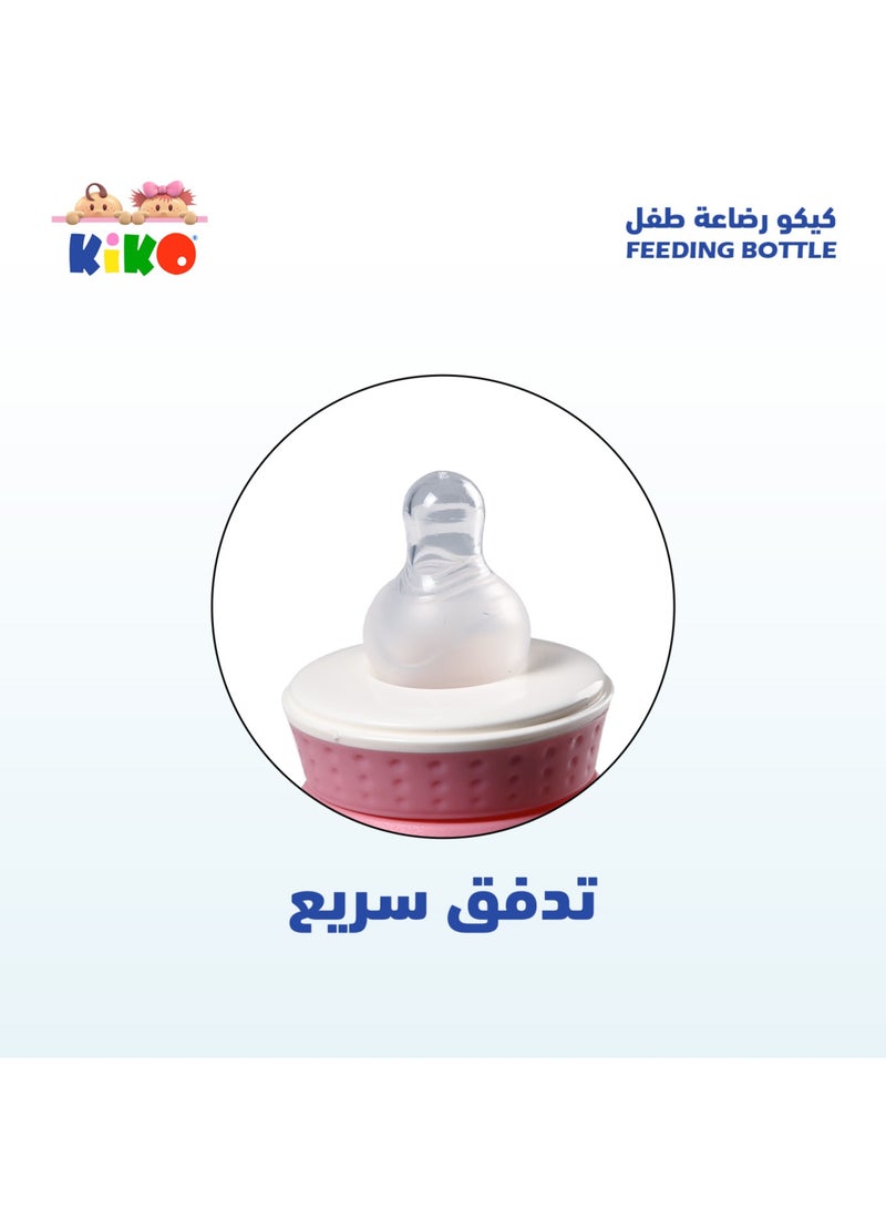 Kiko Ml Feeding Bottle With Siliocne Nipple 250 Ml-Pink - Image 3