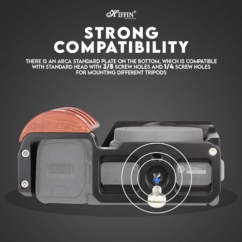 HIFFIN Upgrade Metal Cage with Wood Handle for Sony Alpha ZV-E10 Video Shooting Accessories, Cold Shoe Mic/Light Extension Video Cage Vlogging Camera Kit - Image 5