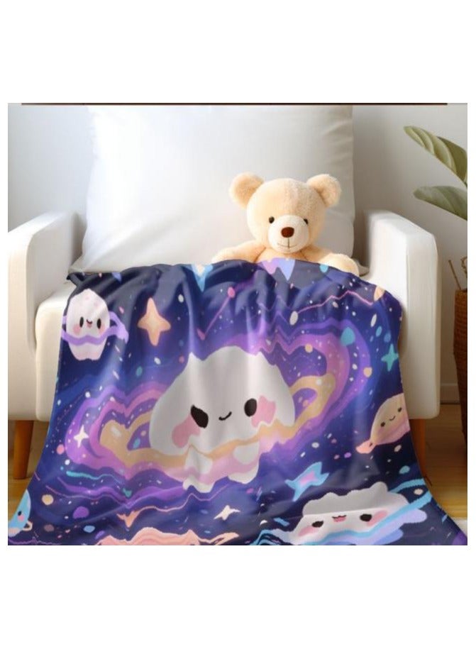 general Children's or student cartoon flannel thin blanket (warm and comfortable, suitable for sleep, games) 100cm*150cm - Image 1