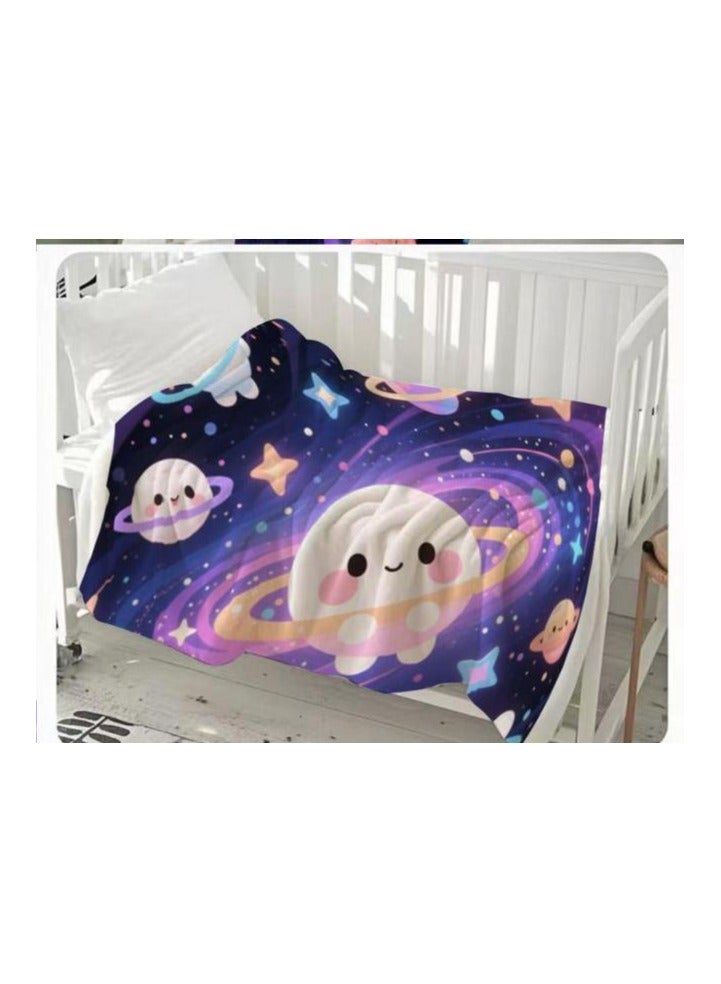 general Children's or student cartoon flannel thin blanket (warm and comfortable, suitable for sleep, games) 100cm*150cm - Image 3