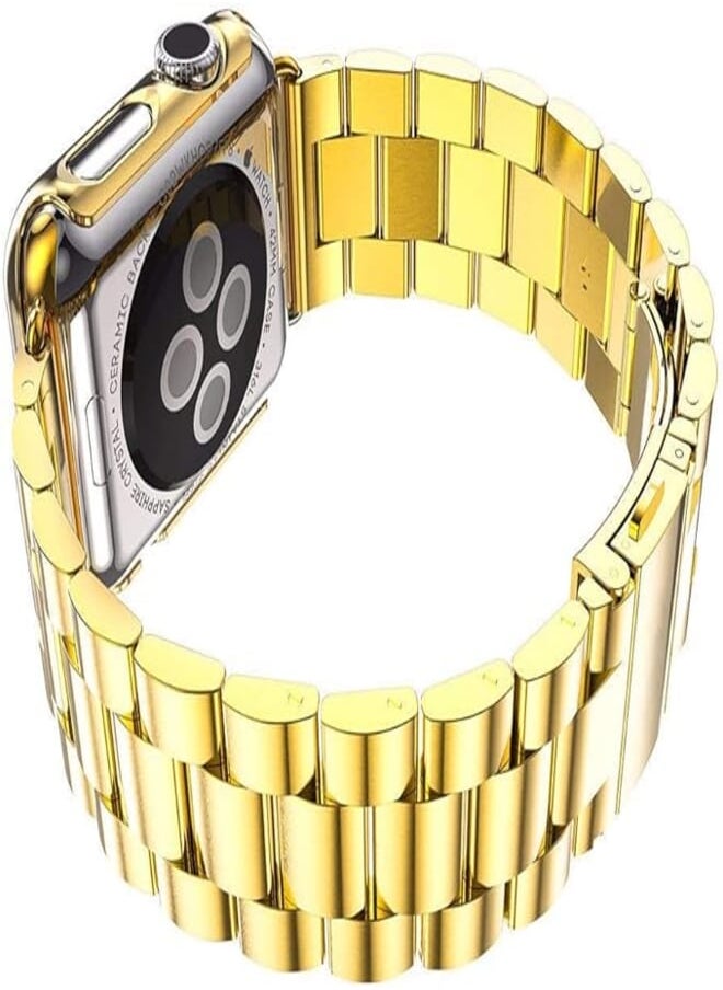 SBAQ - Sbaq Stainless Steel Band for Apple Smart Watch 42 mm , Gold - Image 1