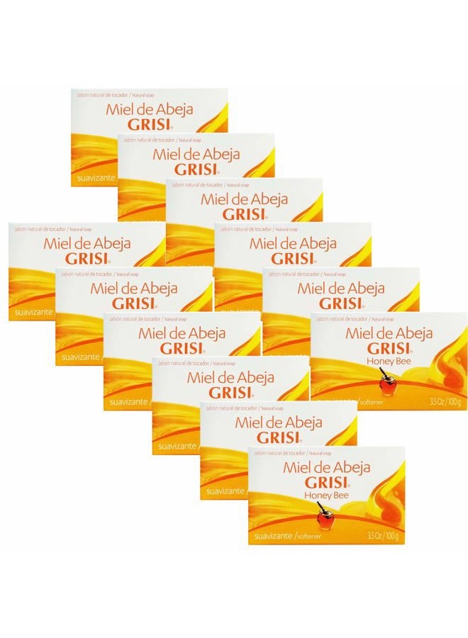 Grisi 12pk - Honey Bee Soap - Jabon Miel de Abeja - (3.5 Oz. X 12 Units) - Image 1