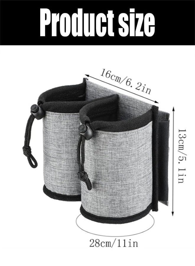 Luggage Cup Holder, Luggage Travel Cup Holder Luggage Drink Holder Gathering Two Coffee Mugs for Rolling Suitcase Small Travel Bag Cup Bag  - Image 2