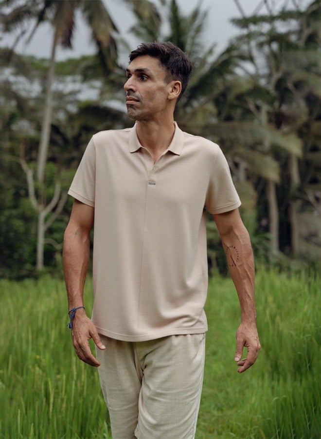 Men's polo shirt V-neck polo short-sleeved T-shirt Short-sleeved sports golf tennis T-shirt Casual V-neck summer shirt Classic polo shirt  - Image 2