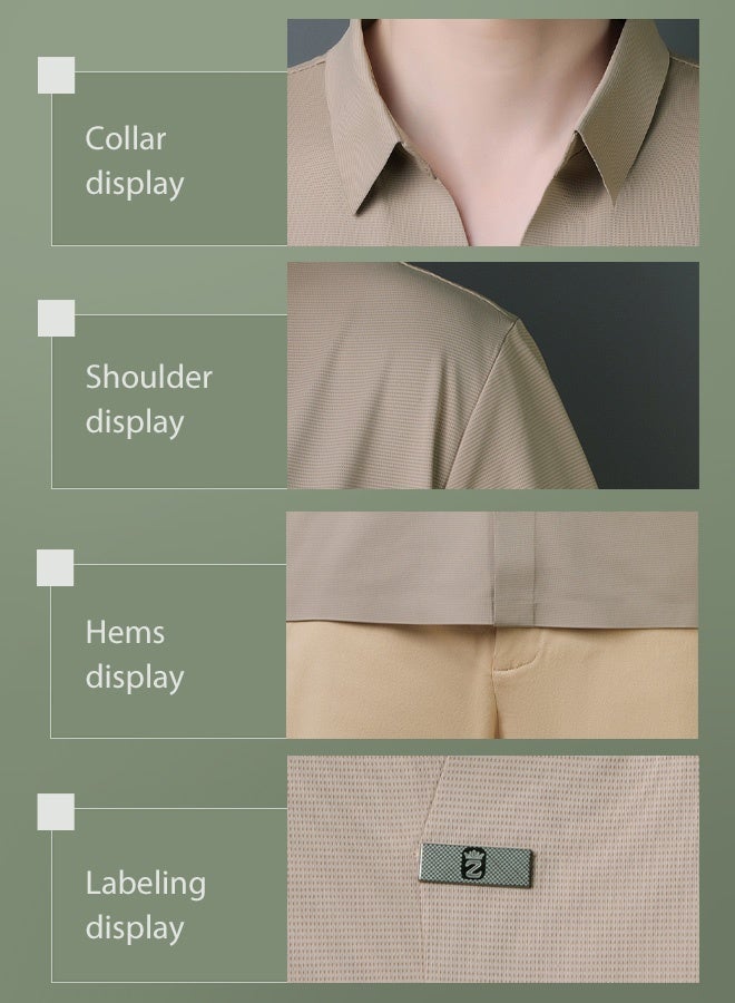 Men's polo shirt V-neck polo short-sleeved T-shirt Short-sleeved sports golf tennis T-shirt Casual V-neck summer shirt Classic polo shirt  - Image 5