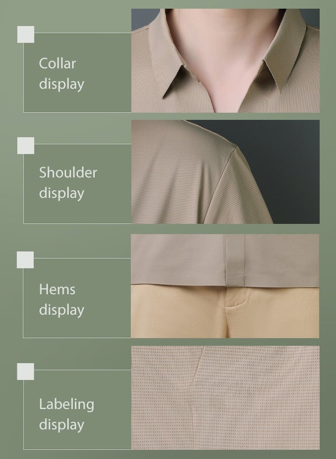 Men's Polo Shirt, Essential Polo Shirt, Casual Summer V-neck Polo Shirt - Image 5