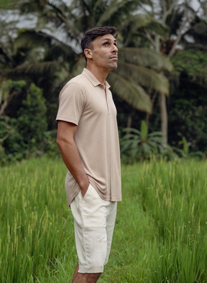 Men's Polo Shirt, Essential Polo Shirt, Casual Summer V-neck Polo Shirt - Image 2