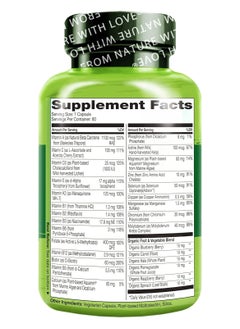 NATURELO One Daily Multivitamin For Men 50+ Dietary Supplement Formulated Support Energy, Heart And Brain Health,60 Vegetarian Capsules  - Image 3