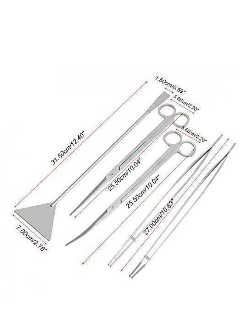 Alissa Aquarium Tools Set Tweezers and Scissor Stainless Steel Cleaning Tools  - Image 4