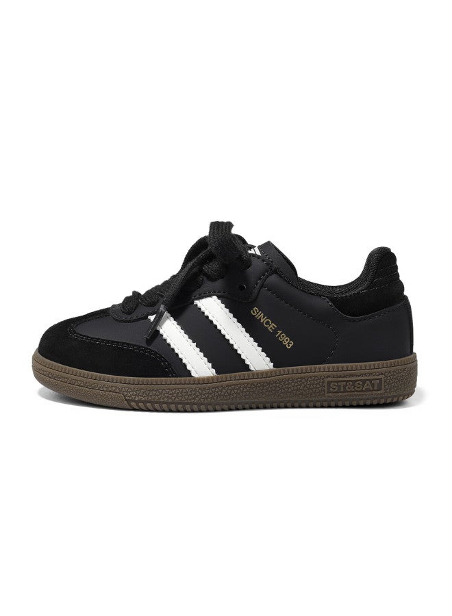 St&sat Kids Training Shoes Autumn New Girls Sports Shoes Soft Sole Boys Sneakers Classic Black Size 29 - Image 4