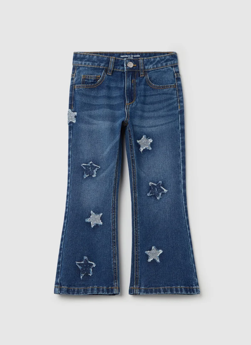او في اس Flare-Fit Jeans With Stars