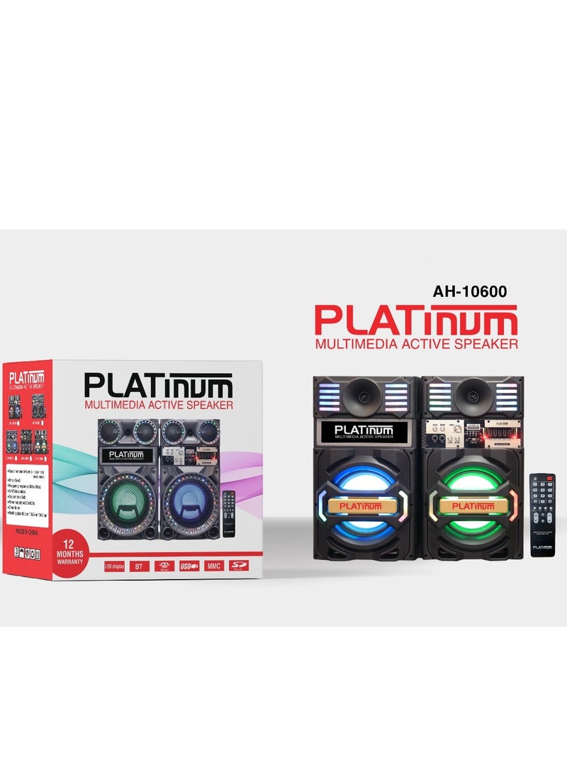 Platinum Subwoofer equipped with Bluetooth technology - memory card port - USB port and remote model AH-10600  - Image 2