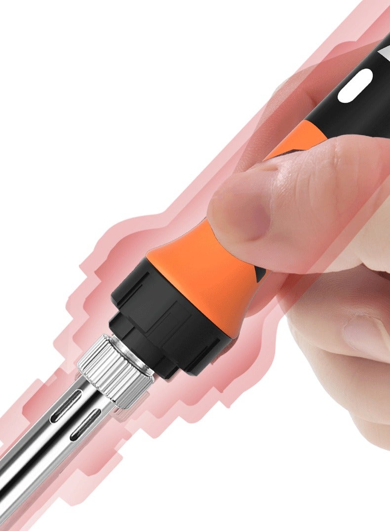 Soldering Iron Premium Kit, 60W Soldering Gun with Ceramic Heater, 12-in-1 Soldering Tool, Adjustable Temperature 200 to 450°C, Includes Soldering Iron Tip, Solder Wire, Pump and Paste  - Image 2