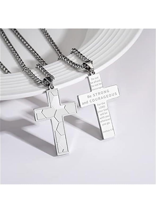 Arabest Soccer Cross Necklace for Boys Men Stainless Steel Bible Verse Pendant with 20+2Inch Chain First Communion Baptism Religious Sports Jewelry Gift - Image 3
