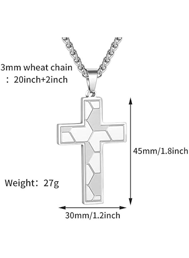 Arabest Soccer Cross Necklace for Boys Men Stainless Steel Bible Verse Pendant with 20+2Inch Chain First Communion Baptism Religious Sports Jewelry Gift - Image 5