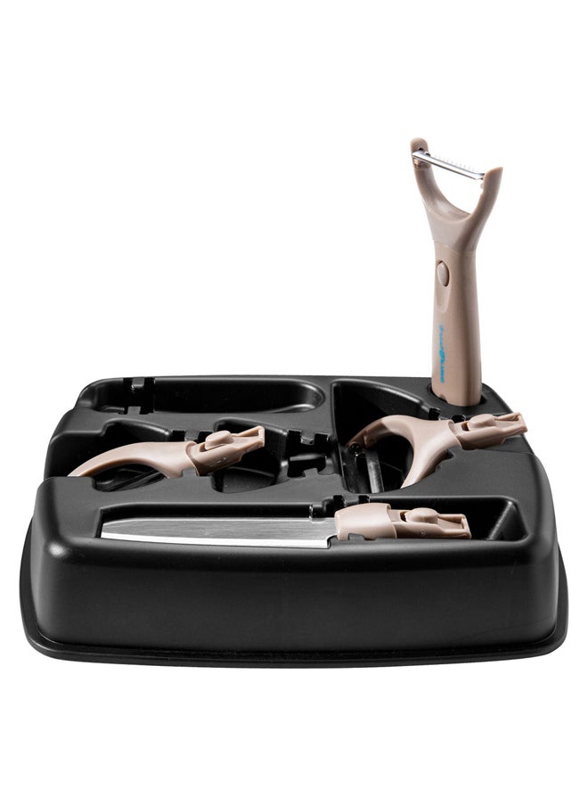 AL SANIDI - Vegetables peeler set, Fruit peeLing tooL, Brown - Image 1