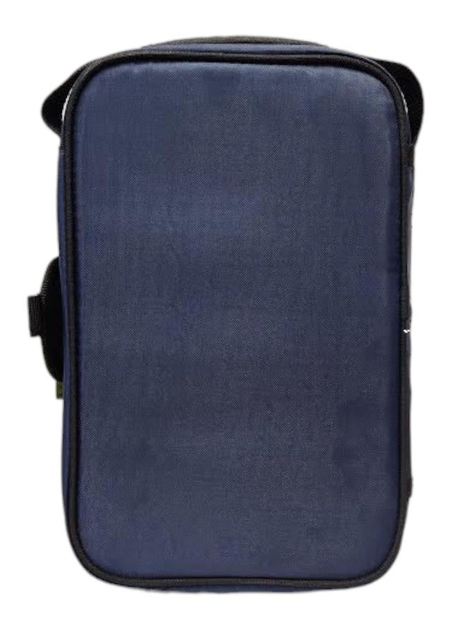 Arctic Zone Lunch Bag with Removeable Hard Liner, Adjustable Divider and Built-In Lunch Tray, Navy/Red - Image 4