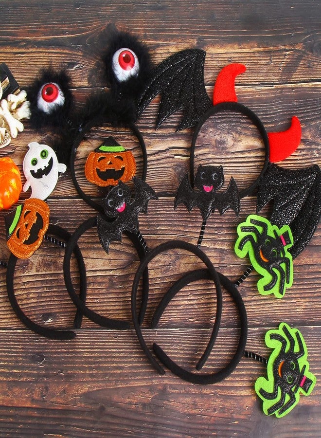 FOIMAS 6pcs Halloween Headbands,Pumpkin Spider Bat Ghost Headband for Kids Girls Boys Halloween Costume Party Decoration Supply - Image 4