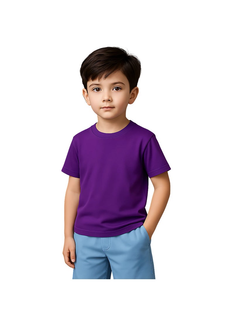 Printshop4me Kids Round Neck boys T Shirt 170 GSM Pure Cotton Basic Colors - Image 1