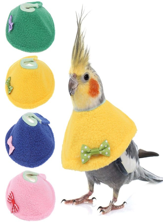 Haomian 4 Pcs Bird Cone Collar Pet Anti-bite Elizabethan Collar Parrot Recovery Cone Protective Recovery Cones for Budgerigar Cockatiel Lovebirds Cockatoo Parrots (M) - Image 1