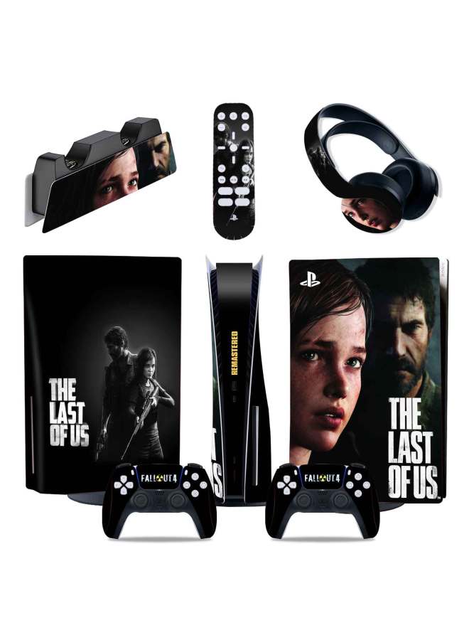 PS5 Sticker PS5 Sticker Full Body Protective Sticker Color Sticker PS5 Handle Sticker Star Camouflage Wood Grain-Color:Optical Drive Edition - Image 5