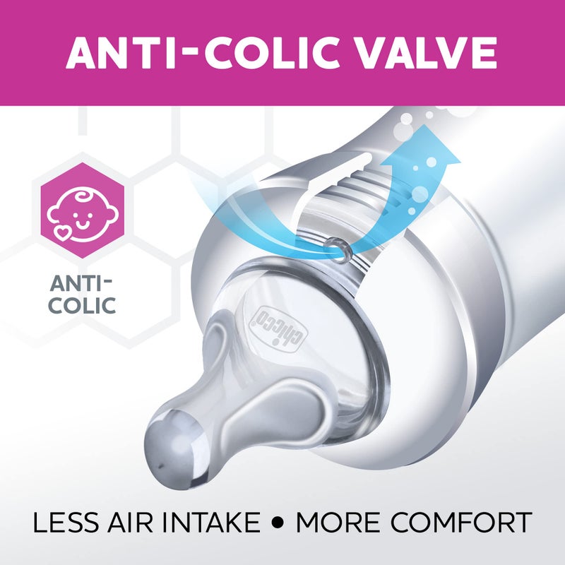 Chicco Duo 100% Silicone Intui-Latch Baby Bottle Nipple with Anti-Colic Valve | Skin-Like Texture and Breast-Like Flow | Stage 3, Fast Flow | 2pk | 6+ Months - Image 4