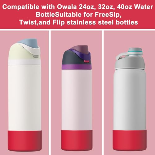 Affute Silicone Boot for Owala Water Bottle 40 oz, Anti-Slip Protective Sleeve for FreeSip/Twist/Flip Water Bottles,BPA Free,Bottom Bumper Cover Protects Water Bottles from Scratches(Summer Sweetness) - Image 2