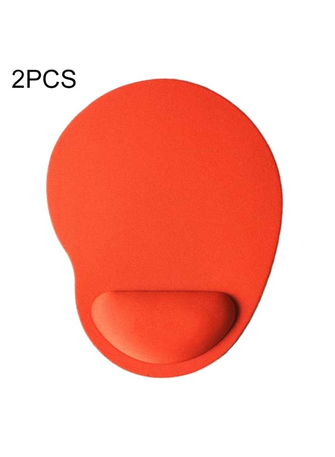 BURAQ 2 PCS Cloth Gel Wrist Rest Mouse Pad(Orange)  - Image 1