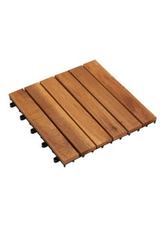 LINGWEI Wood Interlocking Flooring Tiles Straight Pattern Patio Deck Tiles Solid Wood Pine Deck Tiles For Garden Indoor Outdoor Pack of 10pcs  - Image 3