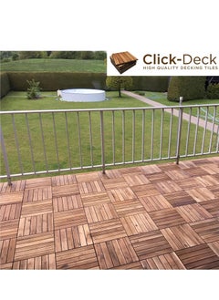 LINGWEI Wood Interlocking Flooring Tiles Straight Pattern Patio Deck Tiles Solid Wood Pine Deck Tiles For Garden Indoor Outdoor Pack of 10pcs  - Image 4