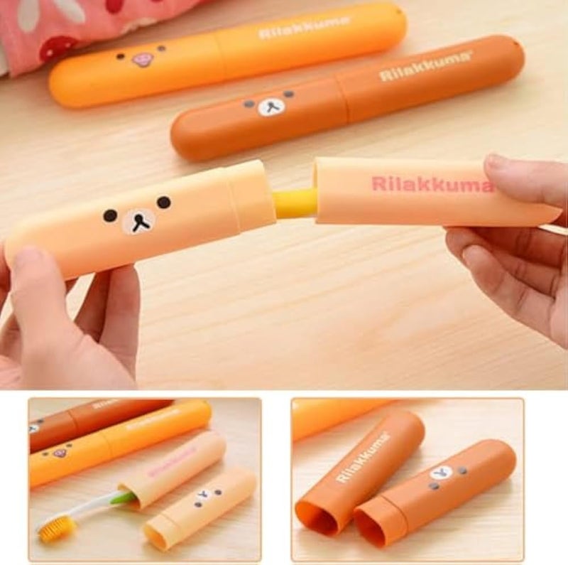 Cartoon Travel Toothbrush Case, 1-Piece Portable Storage Box Set, Multicolor - Image 4