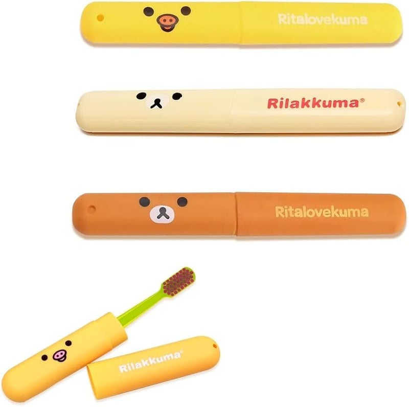 Cartoon Travel Toothbrush Case, 1-Piece Portable Storage Box Set, Multicolor - Image 1