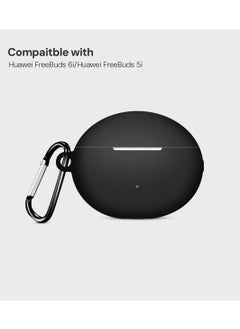 O Ozone Earphone Case Cover for Huawei FreeBuds 6i/5i, Premium Soft Silicone Full-Body Protection Shockproof Bluetooth Headphone Case
- Black  - Image 2