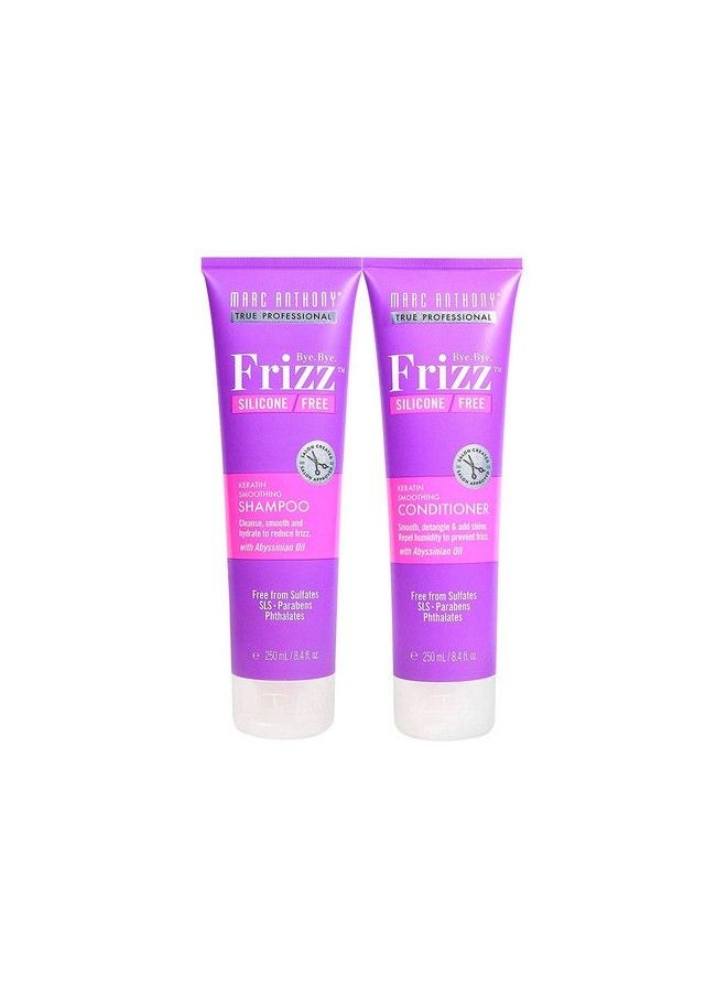 MARC ANTHONY - Bye Bye Frizz Keratin Smoothing Sulfate Free Shampoo & Conditioner 250Ml (Combo Pack) - Image 1