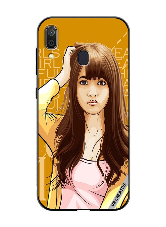VR CREATIVE Protective Case Cover For Samsung Galaxy A30 Girl Posing Design Multicolour - Image 1