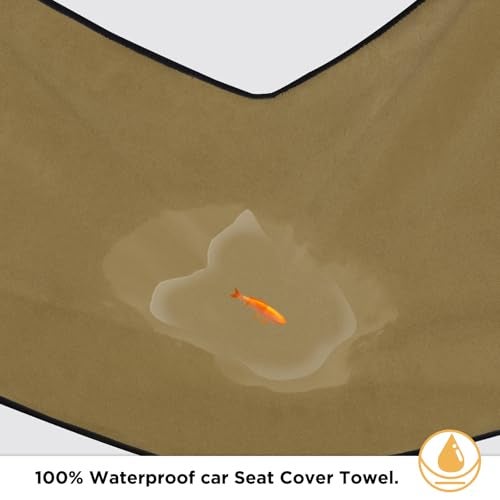 DREAMANIA Waterproof Seat Cover Towel, Premium Sweat Carseat Protector, Perfect for Universal Anti-Slip Car Truck SUV Seat, Great for Surfing Yoga Gym Workout, Brown - Image 5