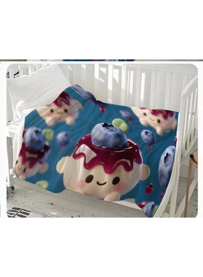 عام بطانية رقيقة من الفانيلا الكرتونية للأطفال والرضع (دافئة ومريحة، ومناسبة للنوم والألعاب) 70 سم * 100 سم - Image 2