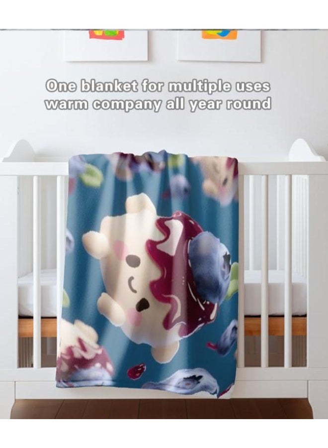 عام بطانية رقيقة من الفانيلا الكرتونية للأطفال والرضع (دافئة ومريحة، ومناسبة للنوم والألعاب) 70 سم * 100 سم - Image 4