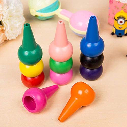 ArtBee Finger Crayons For Toddlers,12 Colors Finger Paint Palm Grip Crayons,Multicolor - Image 5