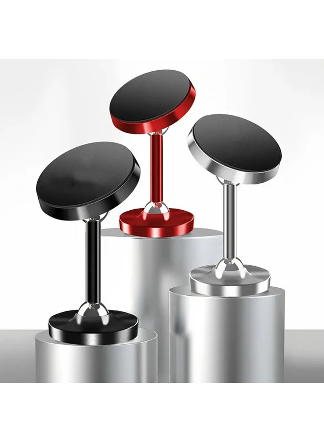 Silvery Magnetic Phone Holder Dashboard Use Dual Axis Rotation Multi Angle Adjustable - Image 1