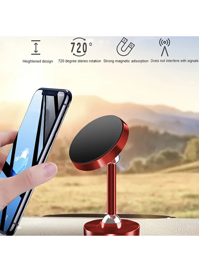 Silvery Magnetic Phone Holder Dashboard Use Dual Axis Rotation Multi Angle Adjustable - Image 5