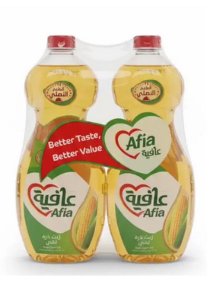 Afia Pure Corn Oil Enriched With Vitamin A, D And E- 2X1.5Ltr